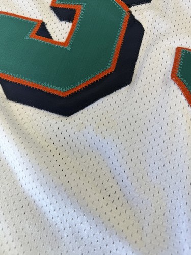 Camiseta 52 de los Miami Dolphins Karim Abdul-Jabbar Vintage Auténtica Starter 1997-8 NFL - Imagen 9 de 10