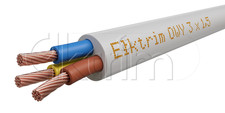 Copper Cable H05VV-F 3 x 1.5 (OWY 3 x 1,50) 300/500 WHITE 100m - ELKTRIM