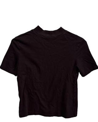 Zara Women Knit Size S Black Short Sleeve Round Neck Pullover