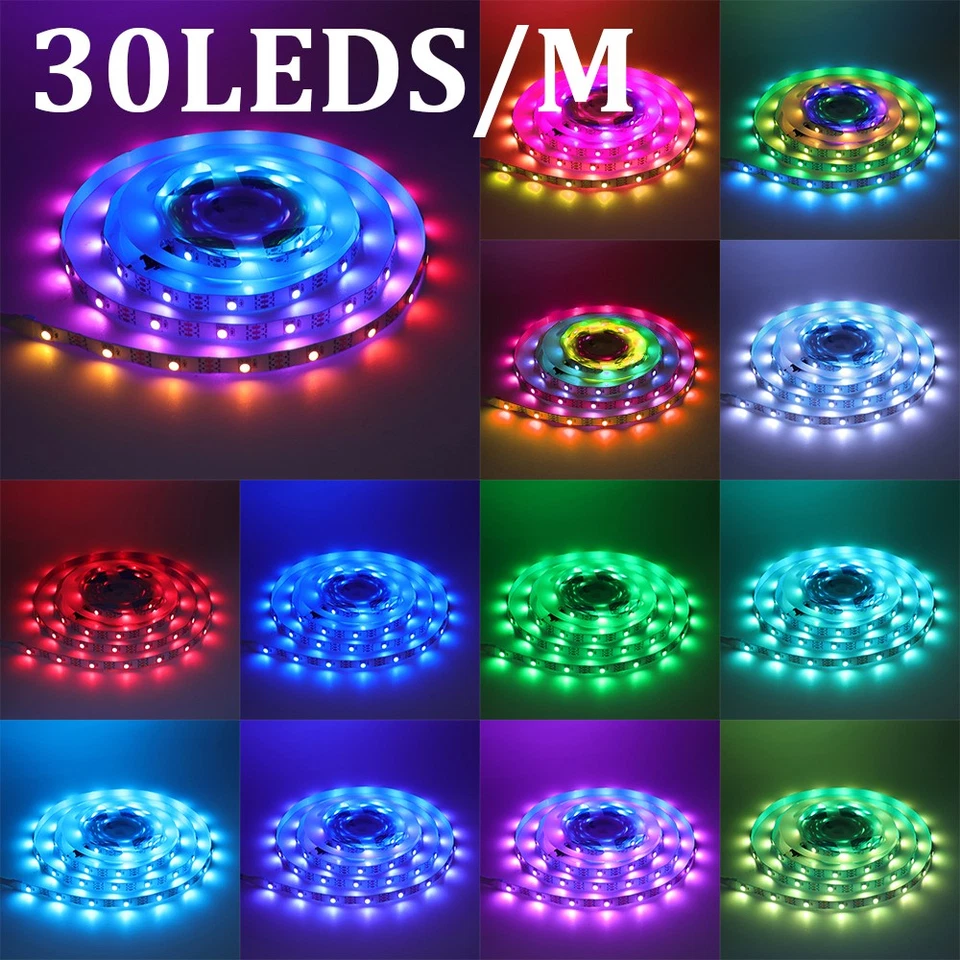 5V WS2812B RGB LED Stripe Streifen Lichterkette Band Individuell Adressierbarer - Bild 2 von 4
