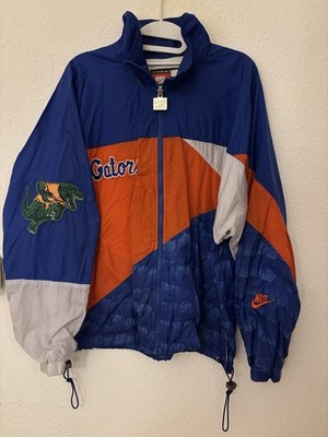 RARE Vintage Nike Florida Gators Zip Up Team Jacket Sz M Patch Windbreaker 90 s