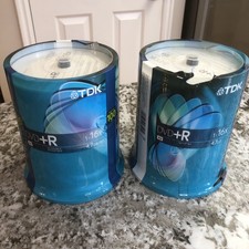 2x TDK 100pk DVD R Blank Media 4.7GB 16X Write Speed Spindle New Sealed