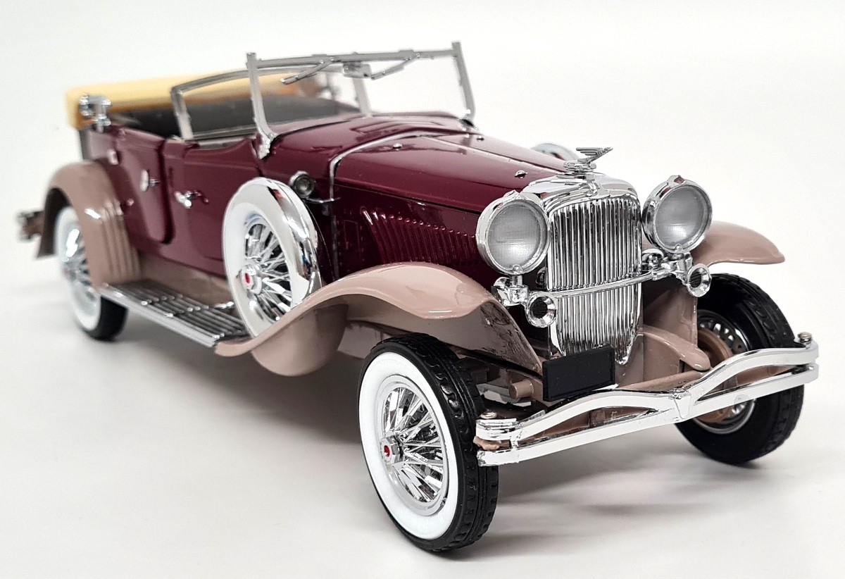 Franklin 1/24 - Duesenberg J Derham Tourster Red 1930 Diecast Model Car