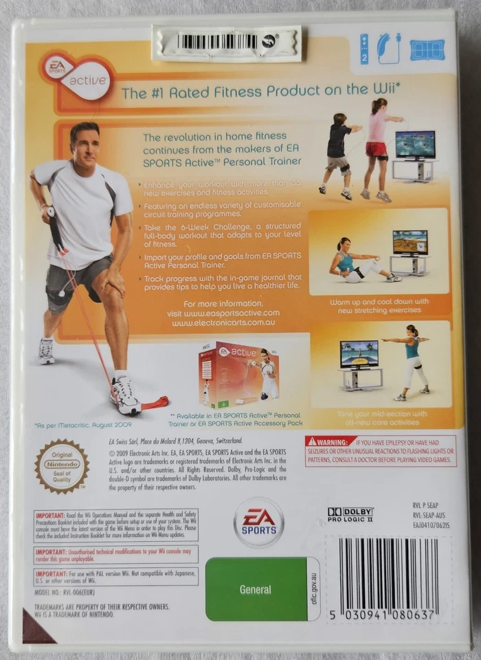 Active More Workouts Nintendo Wii Game Brand New Sealed Free Fast Dispatch Aus - Image 2 of 4