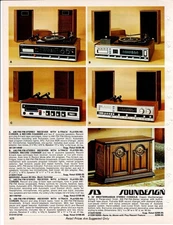VINTAGE 1976 SOUNDESIGN STEREOS W/8 TRACK PLAYER ALBUMS CATALOG AD PHOTO PRINT