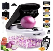 Meoware Professional Vegetable Cutter - 7-In-1 Food Chopper & Dicer Space-Saving