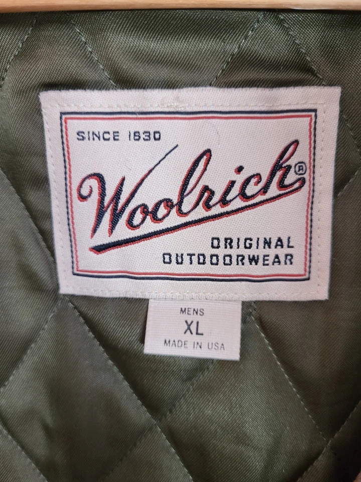 VTG Woolrich Men’s Wool Toggle Coat Quilted Hooded Tan XL USA Made Nautical Zip - Image 2 of 4