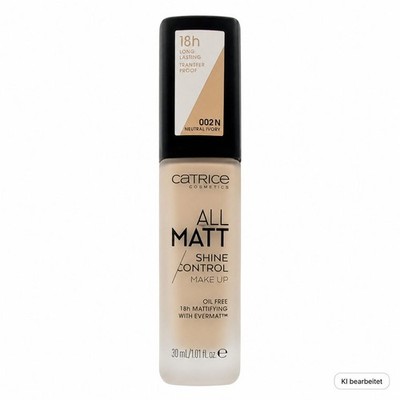 Catrice All Matt Shine Control Make Up 002 N Neutral Ivory Foundation 30ml - NEU