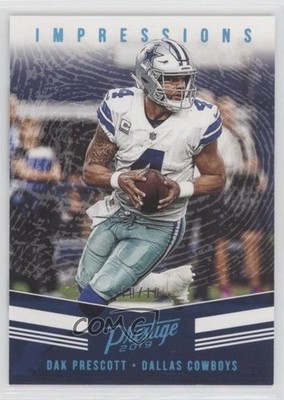2019 Panini Prestige Impressions Xtra Points Platinum 10/10 Dak Prescott b8h