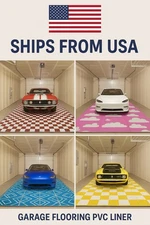 6ft X 9 Ft Garage Flooring Protection Liner/Mat- Rugs Industrial-HEAVY DUTY PVC