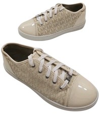 Michael Kors  Girls US Size 5Y Ivy Dee Vanilla Color Sneakers Shoes Logo.