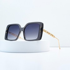 Louis Vuitton Z2107E LV Jewel Mix Square Sunglasses Unisex Black Gold 55mm