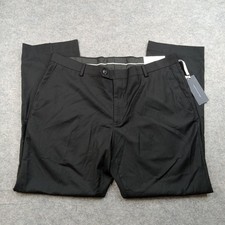 Tommy Hilfiger Pants Mens 38x30 Black Dress Slacks Stretch Chino Flat Front