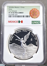 2024 MEXICO SILVER LIBERTAD 1 ONZA NGC PF 70 ULTRA CAMEO FIRST RELEASES GEM 1 OZ