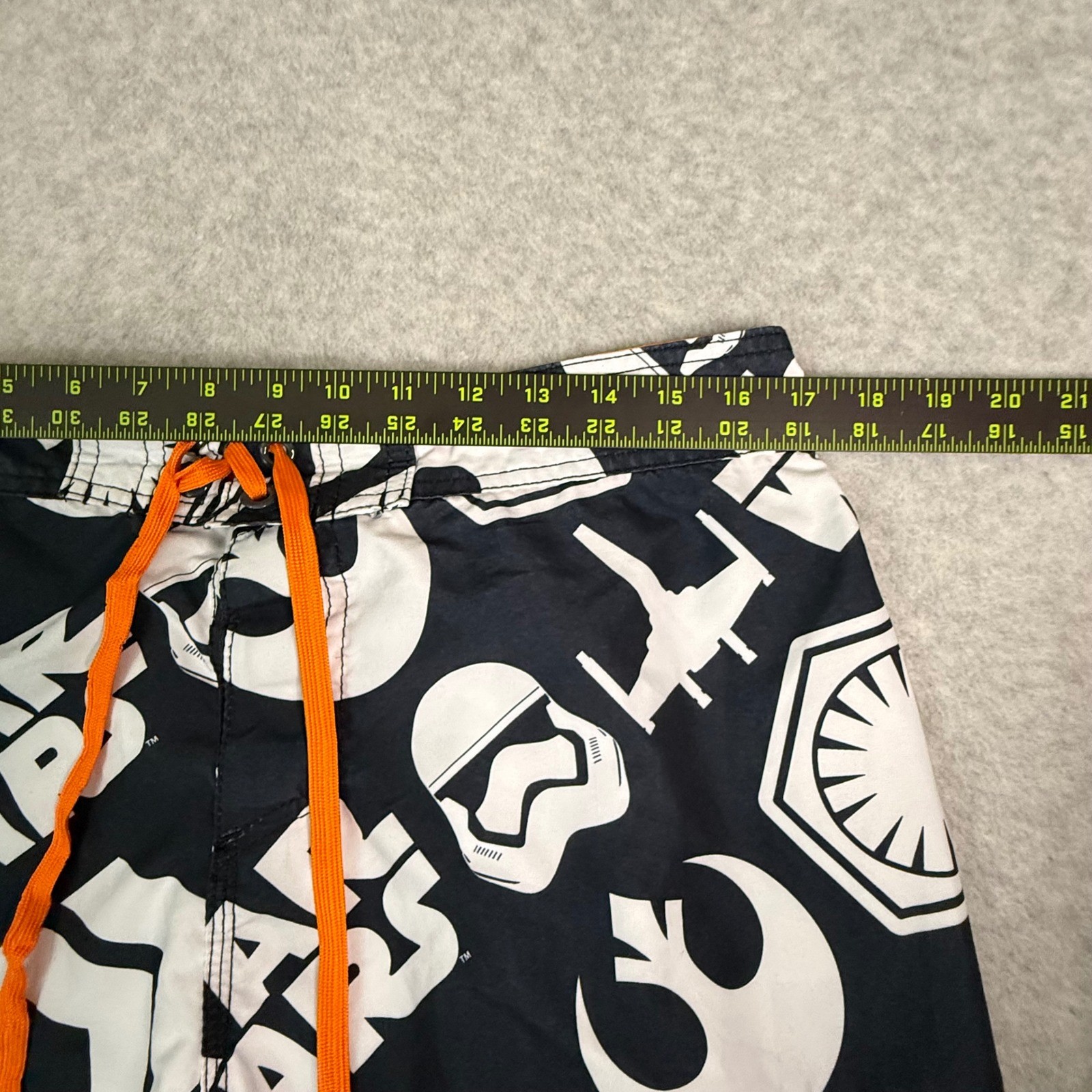 Star Wars Mens Board Shorts Black White Graphic Swim Trunks XL Stormtrooper image 4