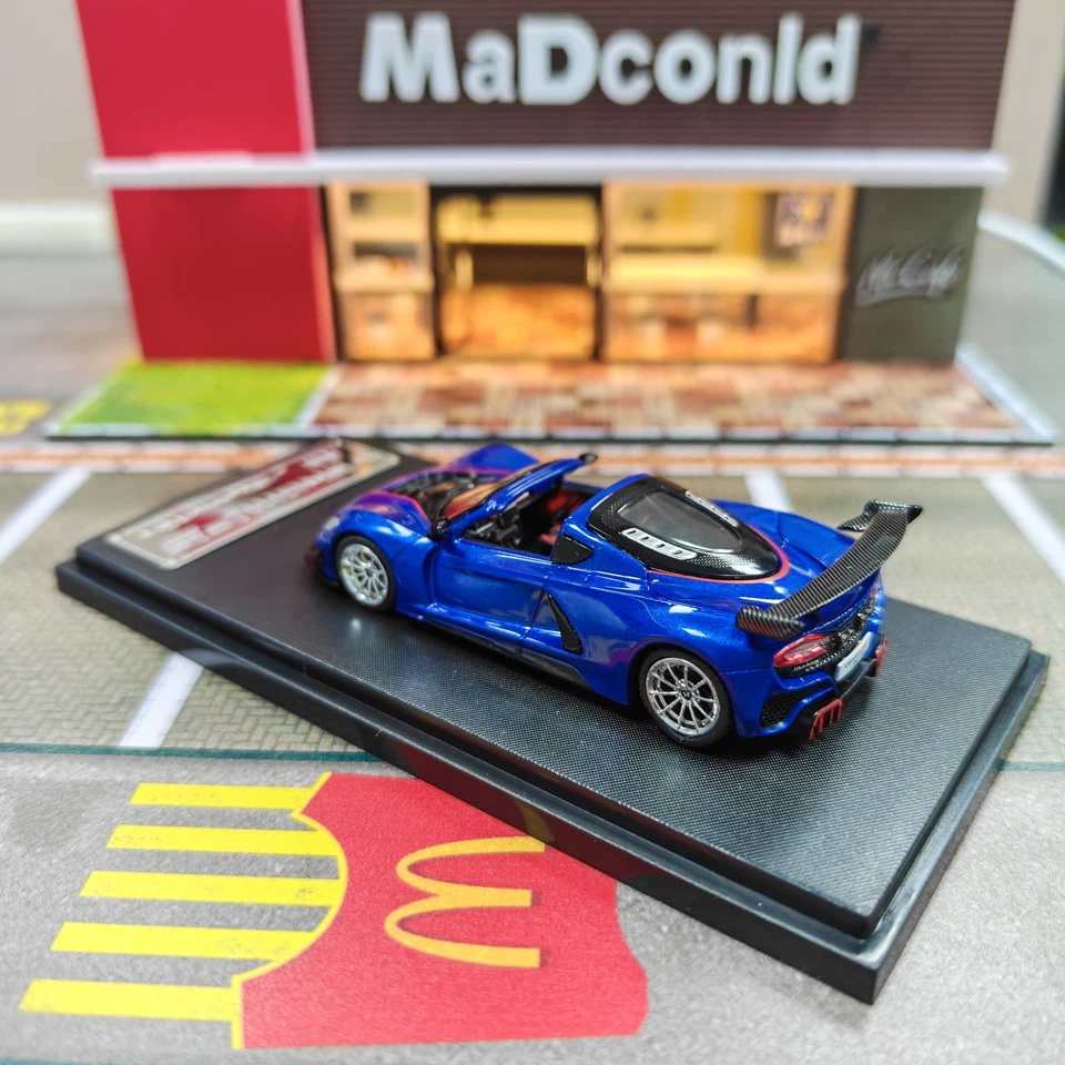 Rhino Modelo Hennessey Venom F5 Azul Edición Abierta Diecast Car Model Collection Foto 3 de 4