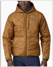 NWT Patagonia Diamond Quilted Bomber Hoody Men's Shelter Brown, XL