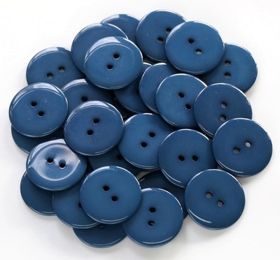 100PCS Sewing Buttons, 1 Inch 25mm, 2 Holes, Dark Blue, Garment, Crafts, DIY