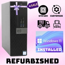 Fast Dell Desktop Computer SFF i5 6th Gen | 16GB | 2TB HDD | Windows 11