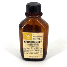 VTG 1970s Advertising Bottle Tincture Merthiolate McKesson Labs First Aid