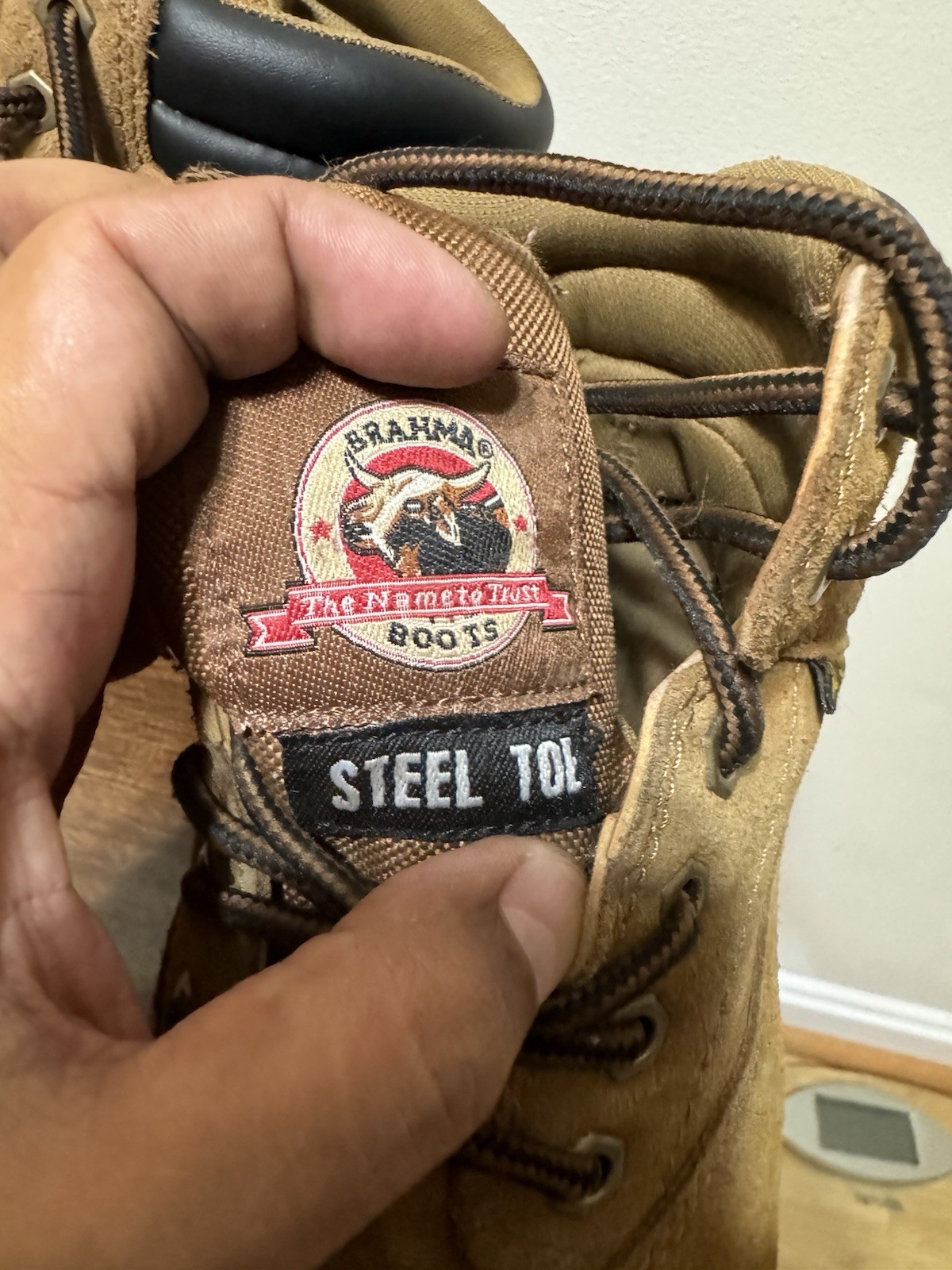 Brahma 6-inch Steel Toe Work Boots Size 7.5 032