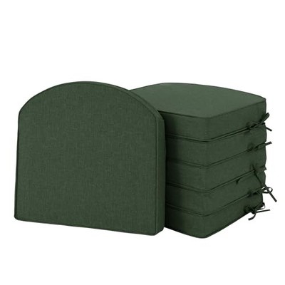 Outdoor Chair Cushions, Fade-Resistant & Water 18.5'' x 16'' 6 Pack Olive Green
