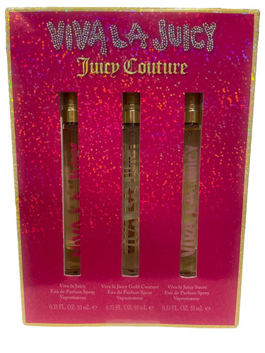 Juicy Couture Viva La Juicy 3 pc Eau De Parfum Travel Coffret Fragrance Gift Set