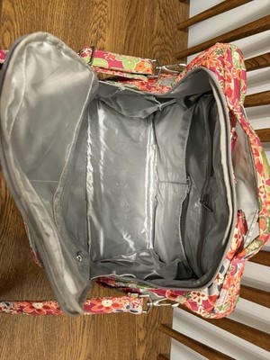  Ju-Ju-Be Be All Messenger Diaper Bag - Perky Perennials Floral - With Changing 