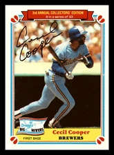 Cecil Cooper 1983 Topps Drake's Big Hitters #6 Milwaukee Brewers NM-MINT