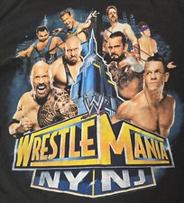 WRESTLEMANIA The Rock John Cena WWE Shirt NY/NJ Childs XXL 2XL