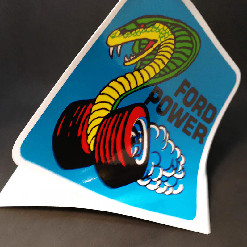 Vintage Racing Sticker Vintage Style FORD POWER Decals - Left & Right ...