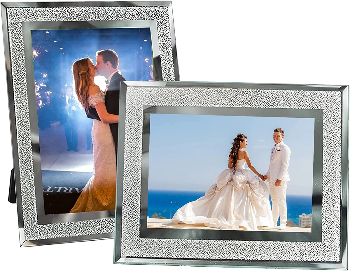 Photo Frame 8X6 Silver Glass Photo Frame Wedding Photo Frame Set