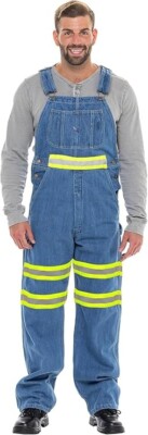 Herren Hi-Vis Brace Latzhose Arbeitskleidung mit verstellbaren Sicherheit reflektierenden Streifen Latzhose
