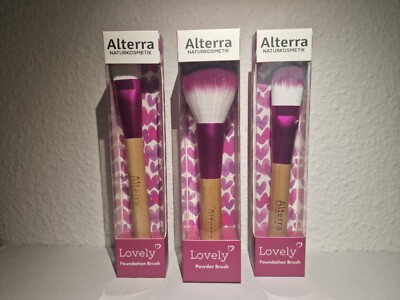 Alterra Lovely Powder Brush + 2x Foundation Brush, Neu