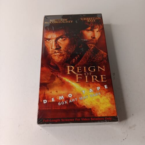 Reign of Fire VHS Screener Promo Demo New/Sealed Water Marked