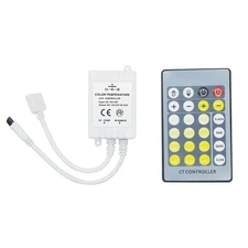 24Keys CCT Controller IR Remote CW+WW Color Temperature Dimming DC12V-24V 3A*2CH