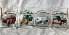 1996 Complete Set of 4 Hess Toy Truck Glasses Tumblers Great Condition Unused