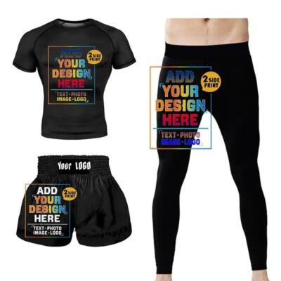 Custom Design Printed Rash Guard For Brazilian Jiu-Jitsu MMA Tournament Logo DIY
