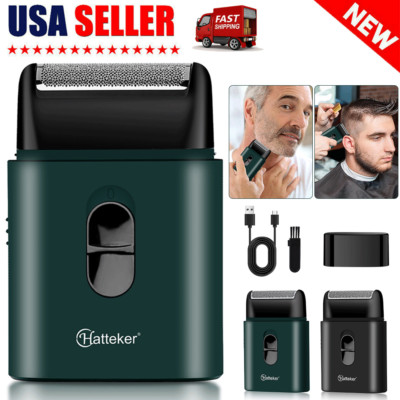 Hatteker Electric Shaver 4D Foil Shaver Mens Trimmer Razor USB Recharge Cordless