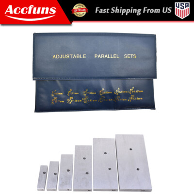 6Pcs High Precision Adjustable Parallel Set 3/8'' - 2-1/4''