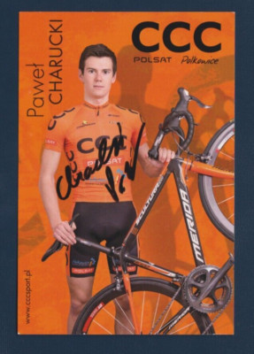 CYCLING Cycling Card PAWET CHARUCKI Team CCC POLSAT 2011 Signed