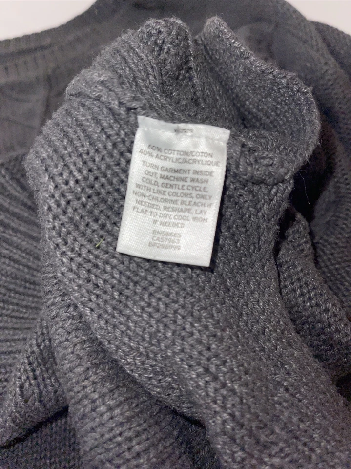 BP Womens Sweater Sz L Gray Long Sleeve Bobble & Arrow Stitch - Image 4 of 4