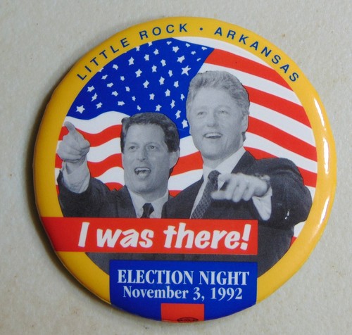 Bill Clinton 1992 Arkansas Kampagne Pin Button Politisch
