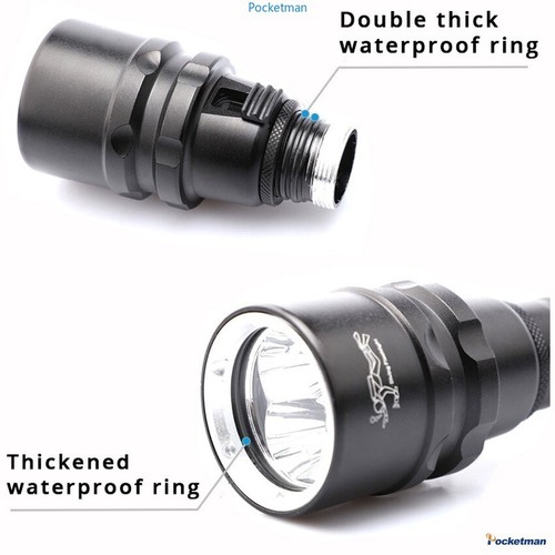 300000LM 3 * LED Tragbare Tauchtaschenlampe Unterwasser Tauchfackel USA - Bild 7 von 8