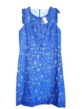 BROOKS BROTHERS BLUE LACE FORMAL TEA DRESS Size 12 NEW WITH TAGS + FREE SHIPPING