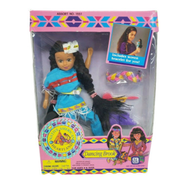VINTAGE 1994 KID KORE DANCING BROOK NATIVE AMERICAN GIRL DOLL ORIGINAL PACKAGE