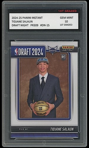 Tidjane Salaun 2024-25 Panini Instant Draft Night 1st Graded 10 Rookie Card #15