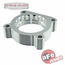 AFE Power Silver Throttle Body Spacer For 05-19 Nissan Frontier 4L V6 46-36002