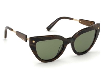 DSQUARED2 Alisha DQ 0308 62N Brown Wood Cat Eye Sunglasses 51-19-135 DQ 0308