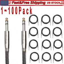 6ft NOISELESS Electric Guitar Bass Cable Pedal AMP Cord 1/4" USA KEYBOARD